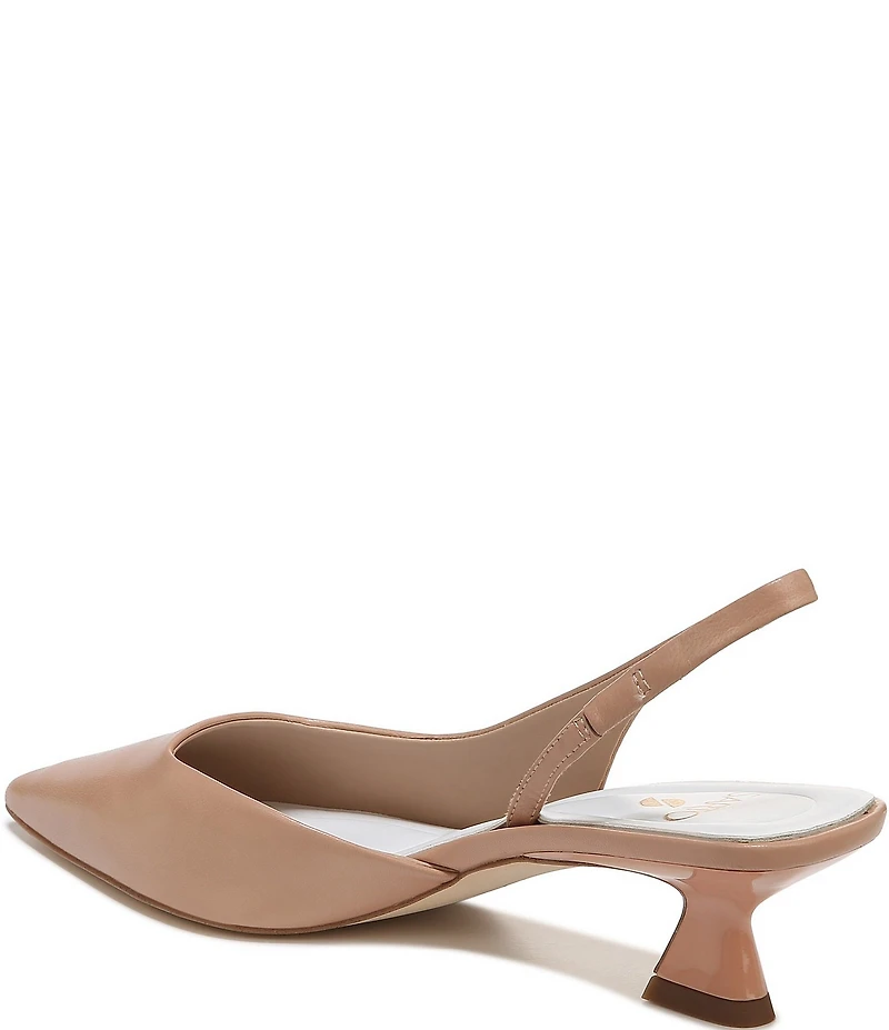 Sarto by Franco Sarto Devin Leather Pointed Toe Kitten Heel Slingback Pumps