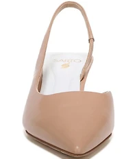 Sarto by Franco Sarto Devin Leather Pointed Toe Kitten Heel Slingback Pumps