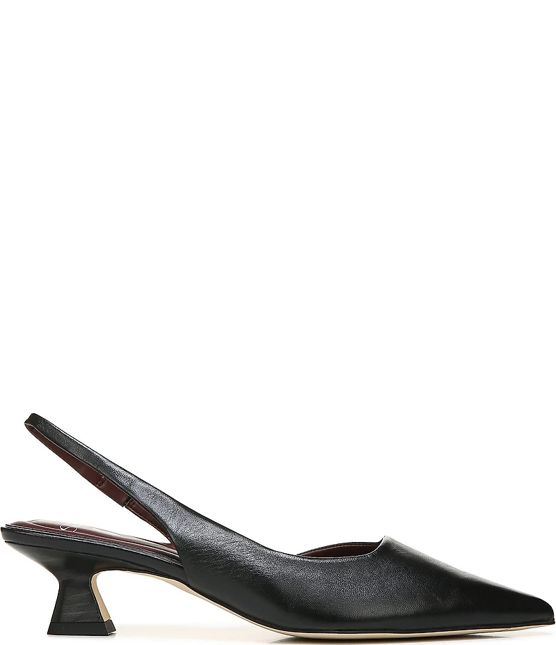 Sarto by Franco Sarto Devin Leather Pointed Toe Kitten Heel Slingback Pumps