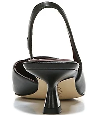 Sarto by Franco Sarto Devin Leather Pointed Toe Kitten Heel Slingback Pumps