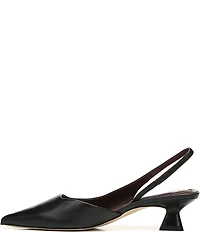 Sarto by Franco Sarto Devin Leather Pointed Toe Kitten Heel Slingback Pumps