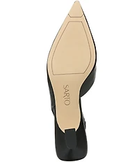 Sarto by Franco Sarto Devin Leather Pointed Toe Kitten Heel Slingback Pumps