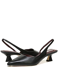 Sarto by Franco Sarto Devin Leather Pointed Toe Kitten Heel Slingback Pumps