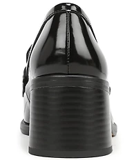 Franco Sarto Elian Patent Block Heel Kiltie Penny Loafers