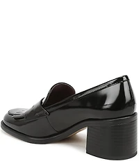 Franco Sarto Elian Patent Block Heel Kiltie Penny Loafers