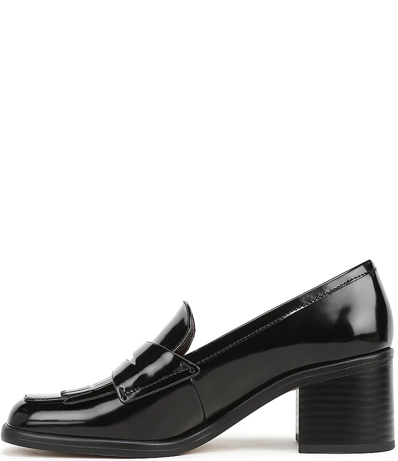 Franco Sarto Elian Patent Block Heel Kiltie Penny Loafers