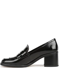 Franco Sarto Elian Patent Block Heel Kiltie Penny Loafers