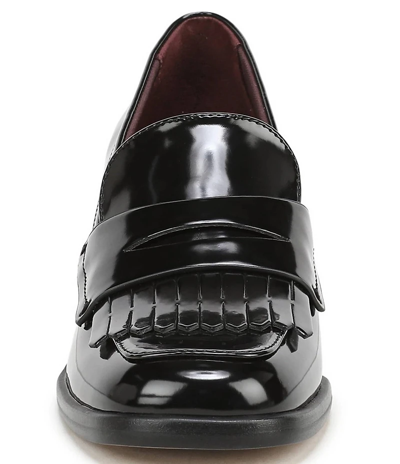 Franco Sarto Elian Patent Block Heel Kiltie Penny Loafers