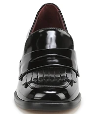 Franco Sarto Elian Patent Block Heel Kiltie Penny Loafers