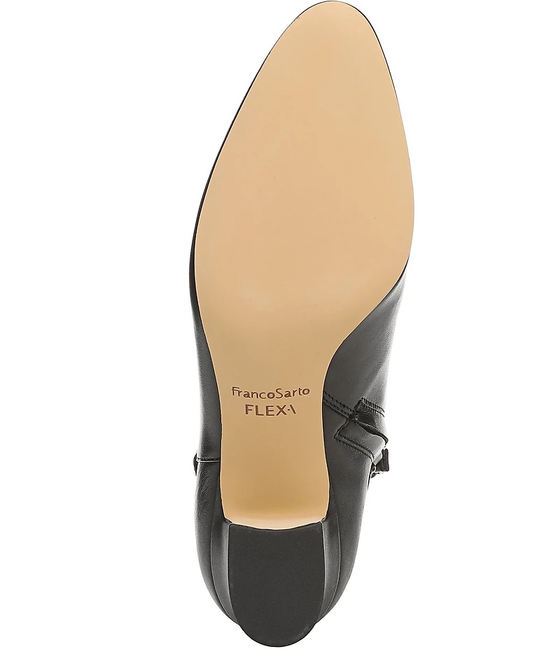 Franco Sarto Flexa Caden Leather Block Heel Booties