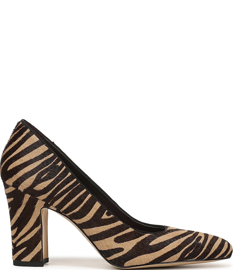 Franco Sarto Flexa Junia Zebra Print Calf Hair Pointed Toe Pumps