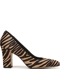 Franco Sarto Flexa Junia Zebra Print Calf Hair Pointed Toe Pumps
