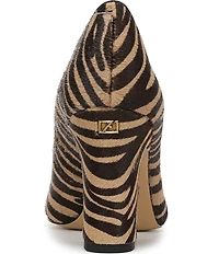 Franco Sarto Flexa Junia Zebra Print Calf Hair Pointed Toe Pumps