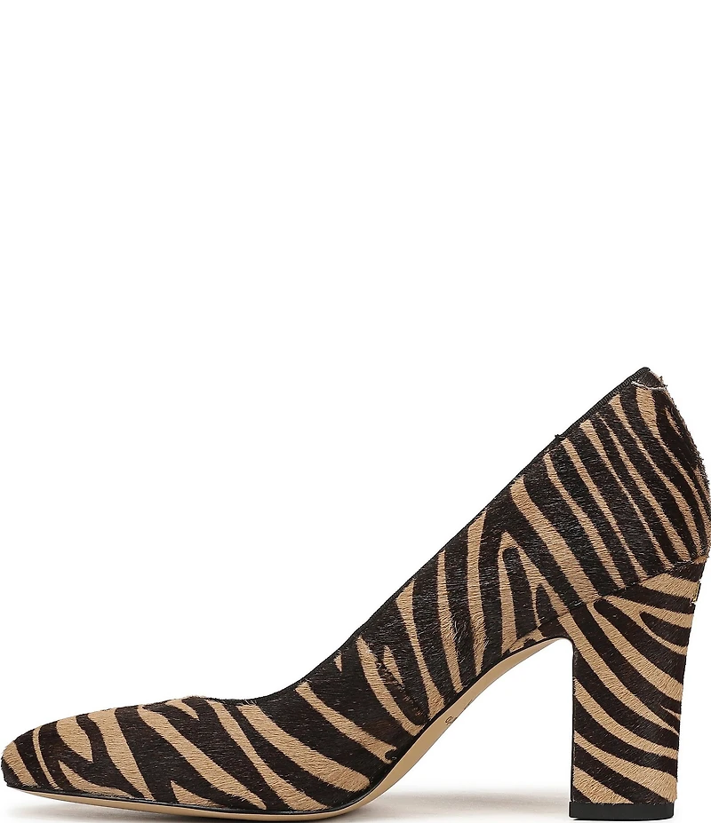 Franco Sarto Flexa Junia Zebra Print Calf Hair Pointed Toe Pumps