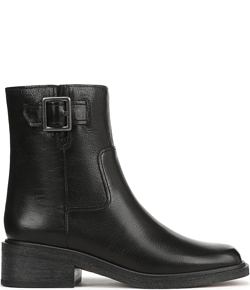 Franco Sarto Gillian Leather Buckle Hardware Booties