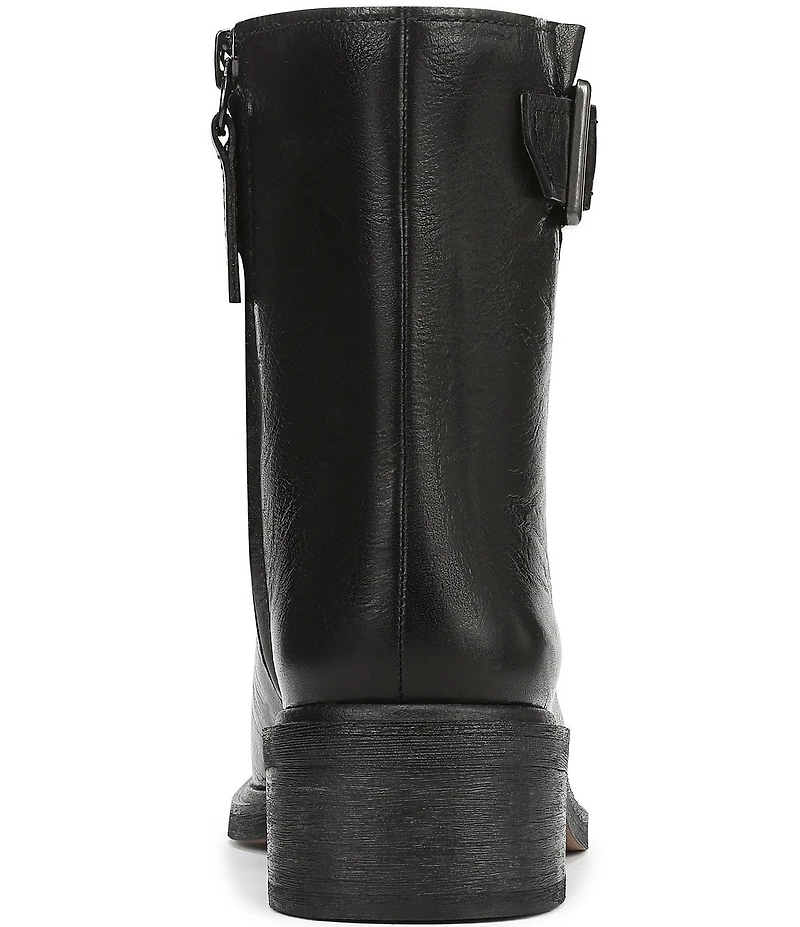Franco Sarto Gillian Leather Buckle Hardware Booties