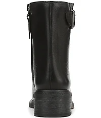 Franco Sarto Gillian Leather Buckle Hardware Booties