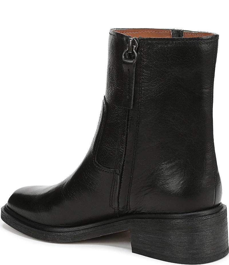Franco Sarto Gillian Leather Buckle Hardware Booties