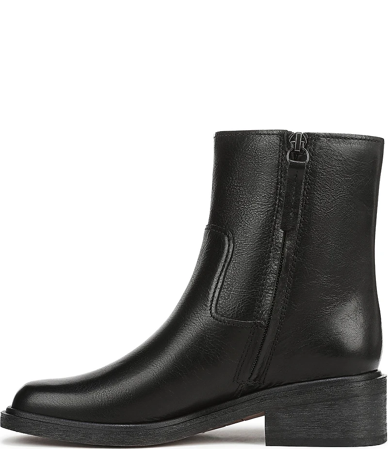 Franco Sarto Gillian Leather Buckle Hardware Booties