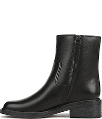 Franco Sarto Gillian Leather Buckle Hardware Booties