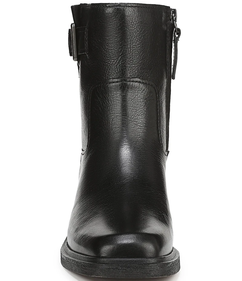 Franco Sarto Gillian Leather Buckle Hardware Booties