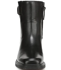 Franco Sarto Gillian Leather Buckle Hardware Booties