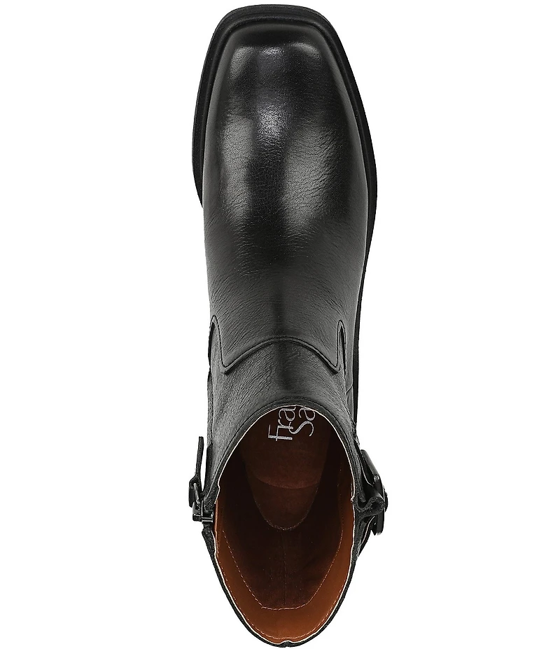 Franco Sarto Gillian Leather Buckle Hardware Booties