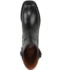 Franco Sarto Gillian Leather Buckle Hardware Booties