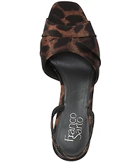 Franco Sarto Gogia Leopard Print Slingback Dress Sandals