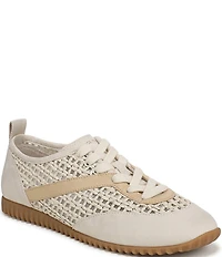 Franco Sarto Hollis 2 Woven Raffia Lace Up Sneakers