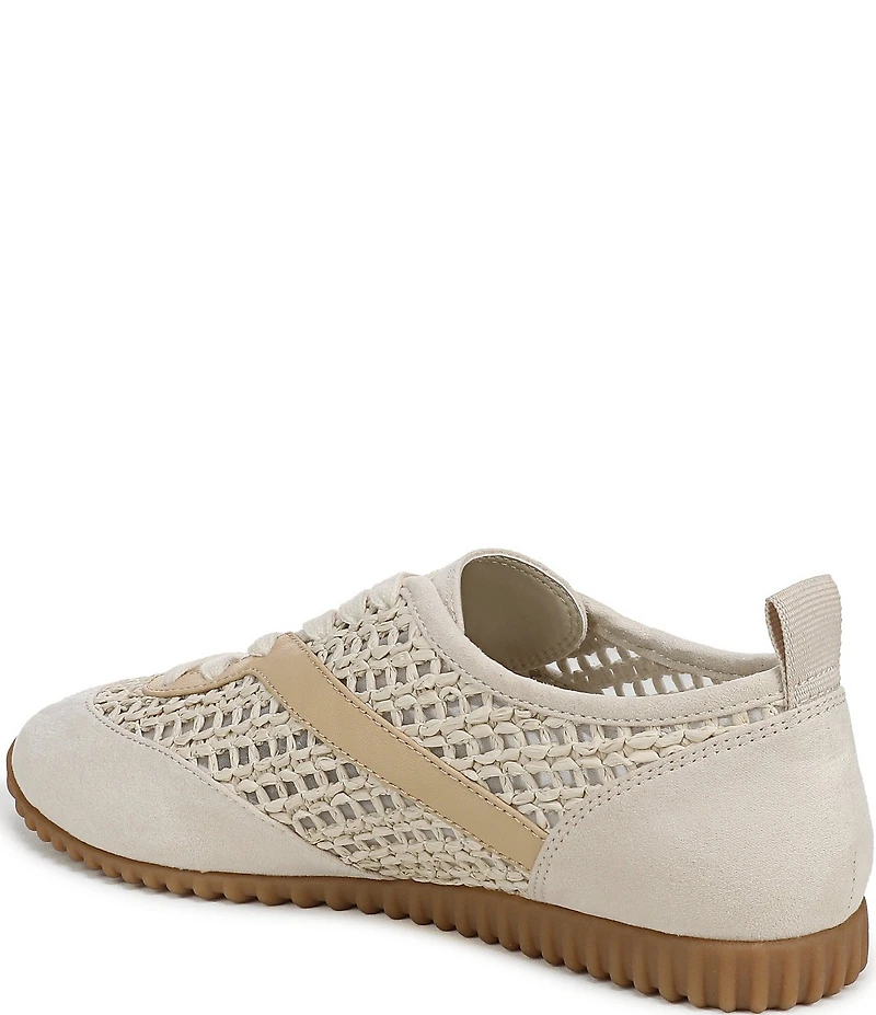 Franco Sarto Hollis 2 Woven Raffia Lace Up Sneakers