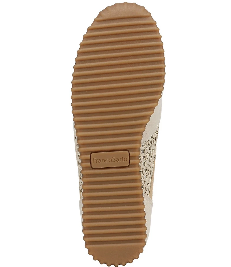 Franco Sarto Hollis 2 Woven Raffia Lace Up Sneakers