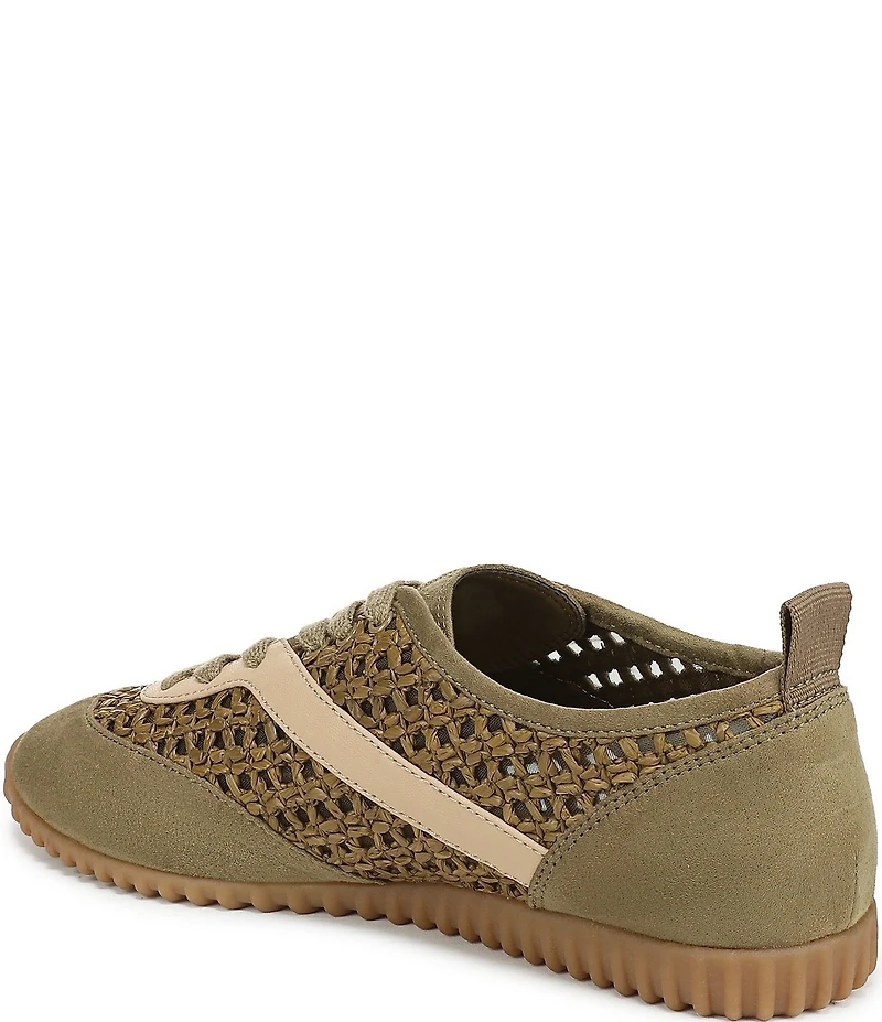 Franco Sarto Hollis 2 Woven Raffia Lace Up Sneakers