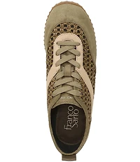 Franco Sarto Hollis 2 Woven Raffia Lace Up Sneakers