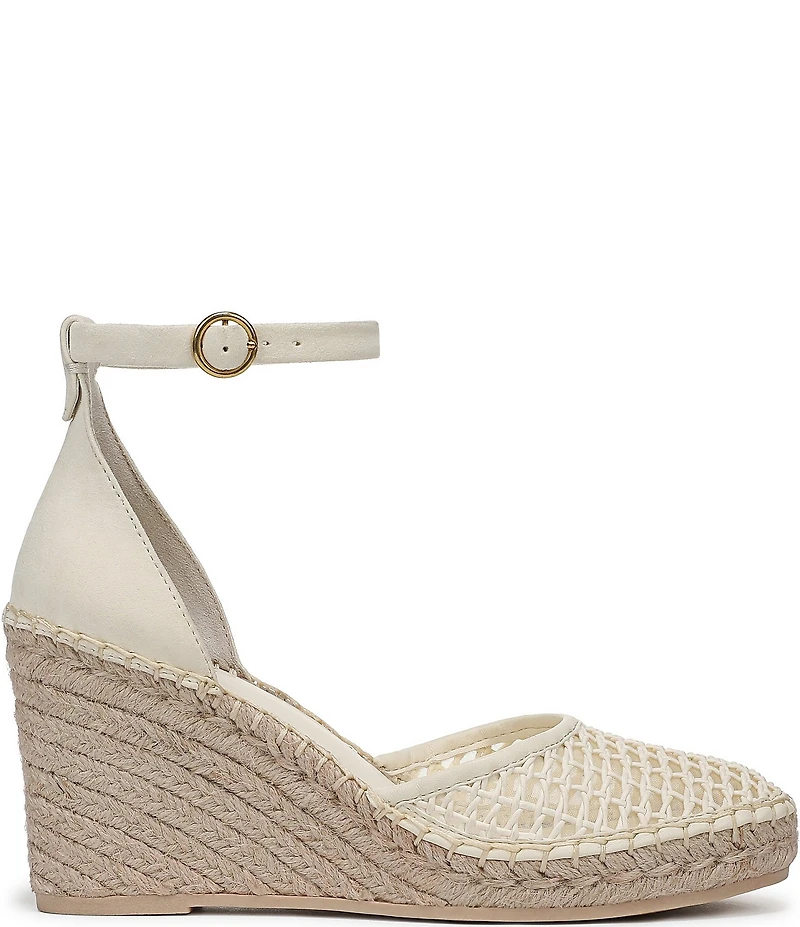 Franco Sarto Idalia Raffia Ankle Wrap Wedge Espadrille Sandals