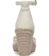 Franco Sarto Idalia Raffia Ankle Wrap Wedge Espadrille Sandals