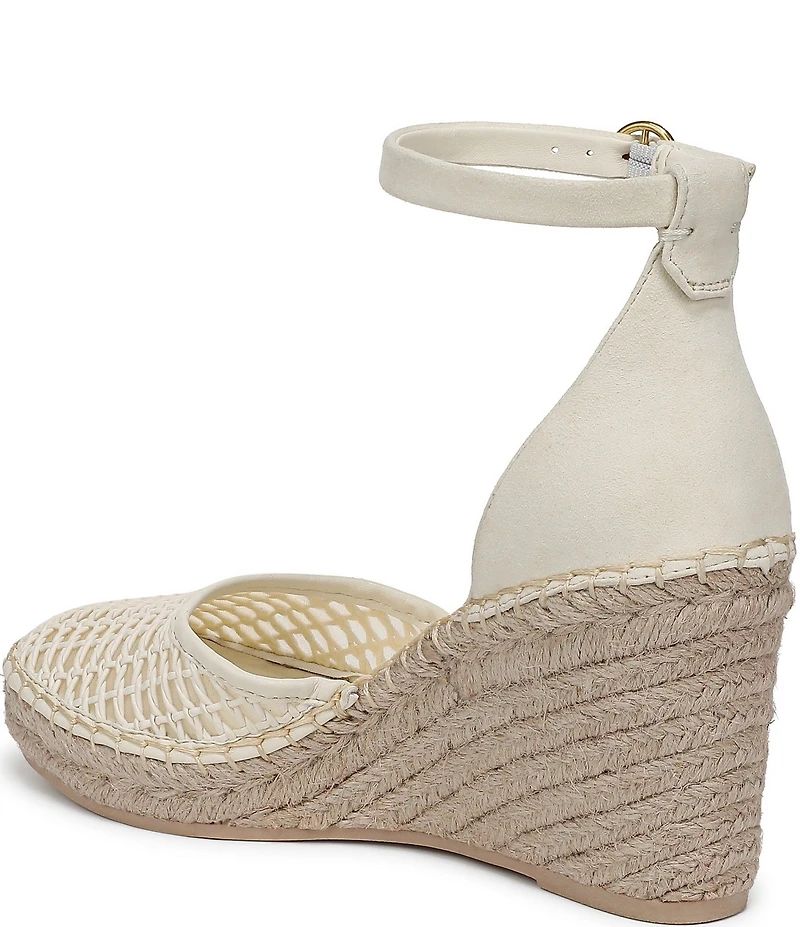 Franco Sarto Idalia Raffia Ankle Wrap Wedge Espadrille Sandals