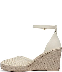 Franco Sarto Idalia Raffia Ankle Wrap Wedge Espadrille Sandals