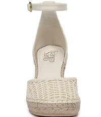 Franco Sarto Idalia Raffia Ankle Wrap Wedge Espadrille Sandals