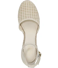 Franco Sarto Idalia Raffia Ankle Wrap Wedge Espadrille Sandals