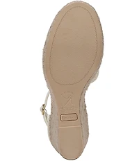 Franco Sarto Idalia Raffia Ankle Wrap Wedge Espadrille Sandals