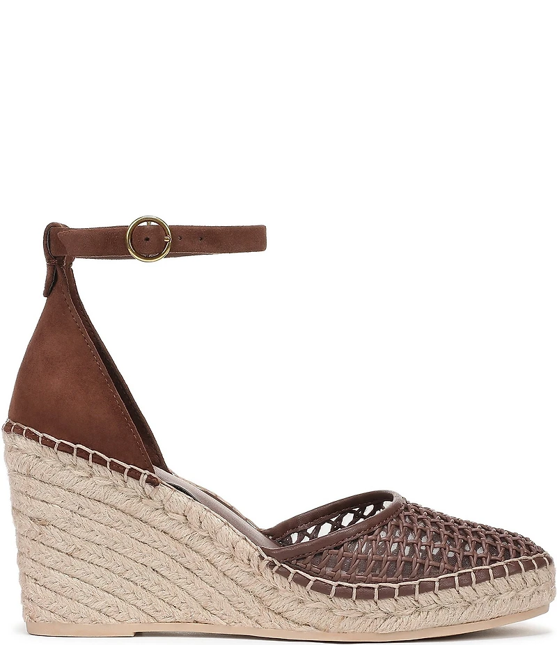 Franco Sarto Idalia Raffia Ankle Wrap Wedge Espadrille Sandals