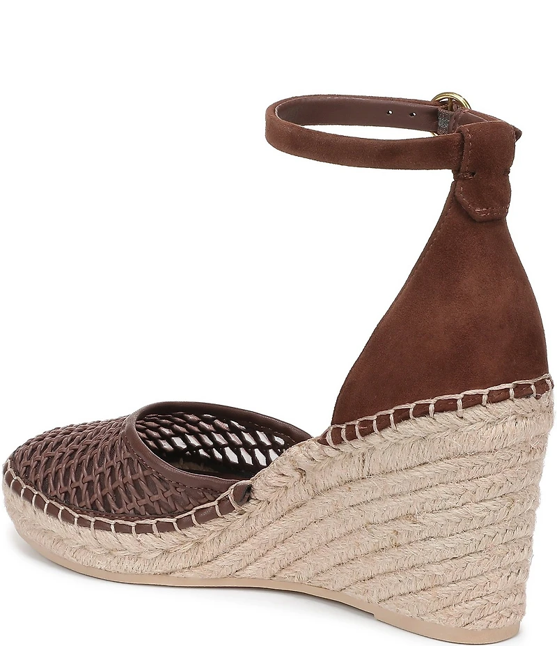 Franco Sarto Idalia Raffia Ankle Wrap Wedge Espadrille Sandals