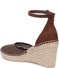 Franco Sarto Idalia Raffia Ankle Wrap Wedge Espadrille Sandals