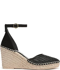 Franco Sarto Idalia Raffia Ankle Wrap Wedge Espadrille Sandals