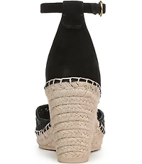 Franco Sarto Idalia Raffia Ankle Wrap Wedge Espadrille Sandals