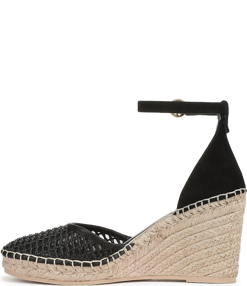 Franco Sarto Idalia Raffia Ankle Wrap Wedge Espadrille Sandals