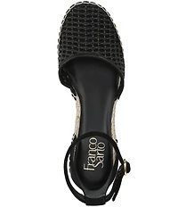Franco Sarto Idalia Raffia Ankle Wrap Wedge Espadrille Sandals