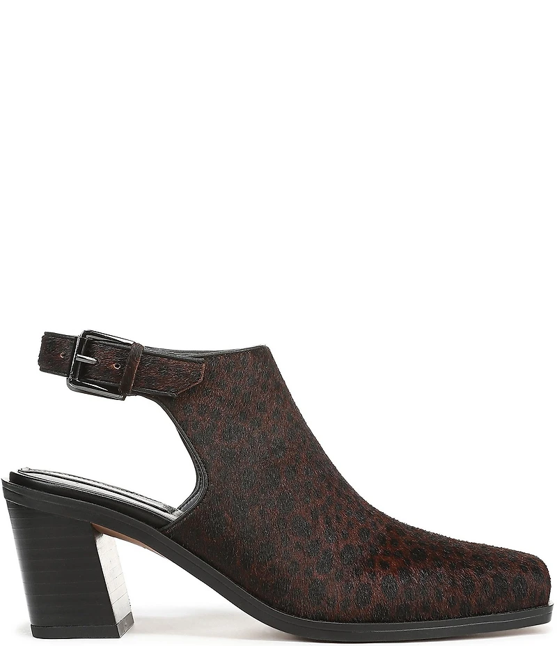 Franco Sarto Isadora Leopard Print Calf Hair Slingback Shooties