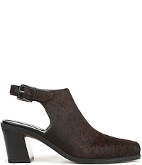 Franco Sarto Isadora Leopard Print Calf Hair Slingback Shooties